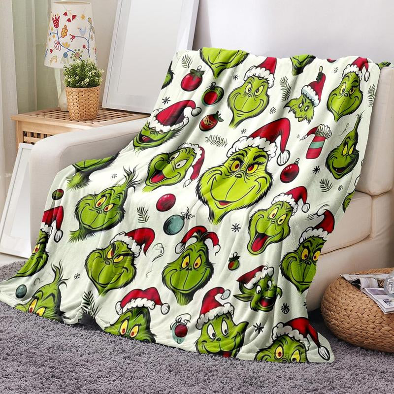 Cartoon Pattern Blanket, 1 Count Soft Comfortable Throw Blanket, Warm Napping Blanket for Home Office Travel Outdoor Camping