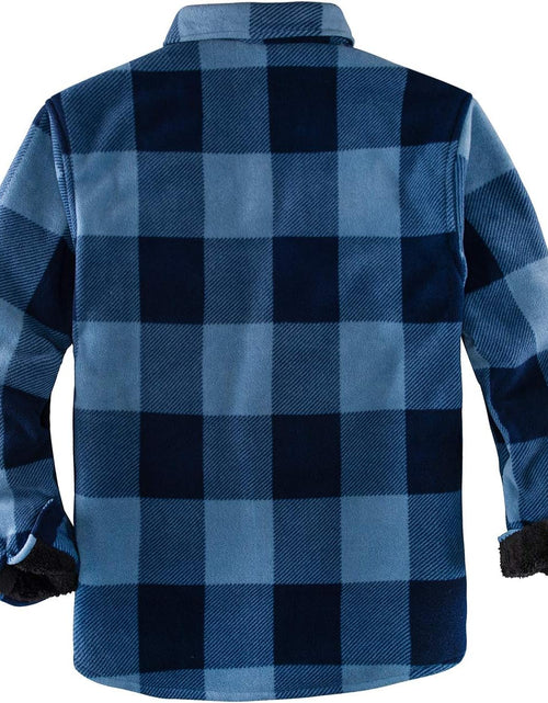 Load image into Gallery viewer, Men'S Warm Sherpa Lined Fleece Plaid Flannel Shirt Jacket(All Sherpa Fleece Lined)
