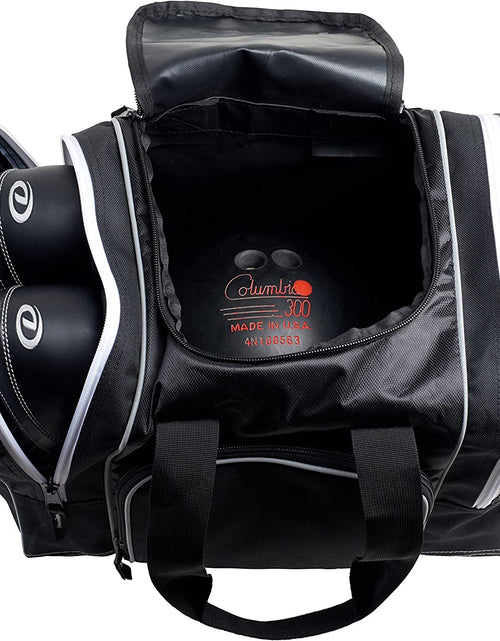 Load image into Gallery viewer, Bowling Bag for Single Ball - Single Ball Tote Bag with Padded Ball Holder - Fits a Single Pair of Bowling Shoes up to Mens Size 14

