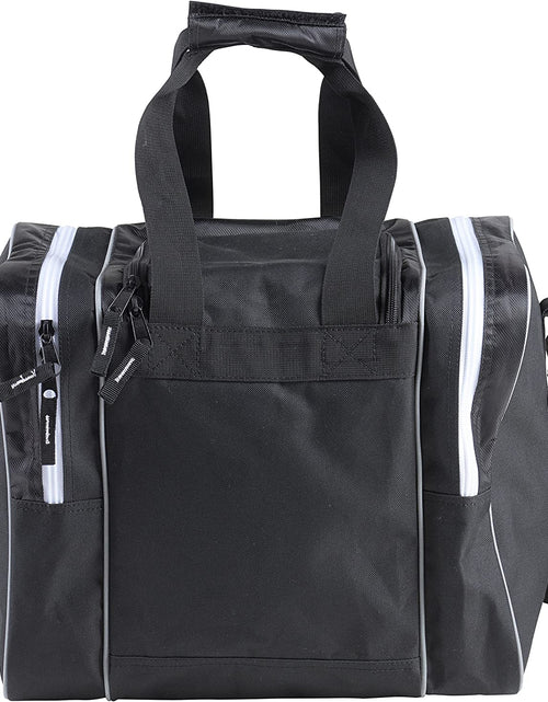 Load image into Gallery viewer, Bowling Bag for Single Ball - Single Ball Tote Bag with Padded Ball Holder - Fits a Single Pair of Bowling Shoes up to Mens Size 14
