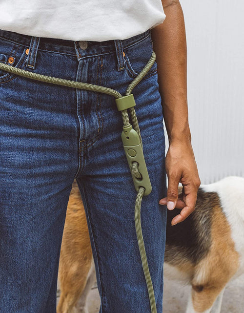 Load image into Gallery viewer, Army Green 3-In-1 Hands-Free Dog Leash, Versatile Crossbody Rope Leash, Adjustable Long Leash
