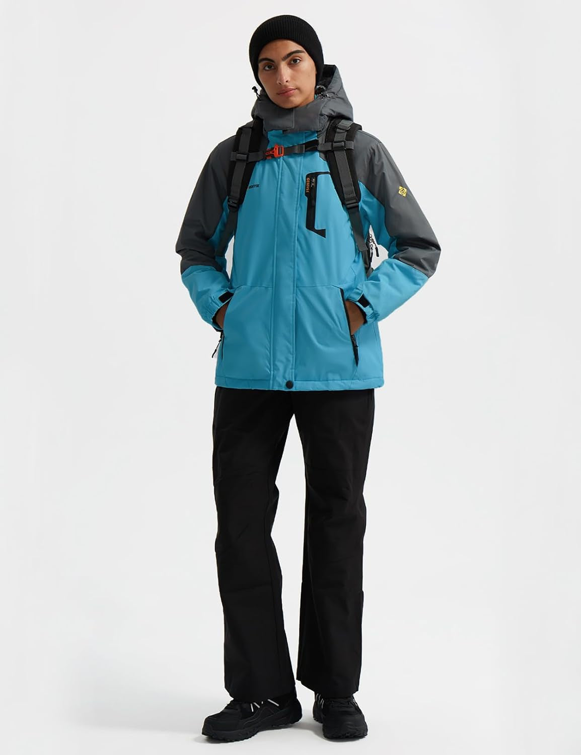 Women'S Mountain Waterproof Ski Snow Jacket Winter Windproof Rain Jacket
