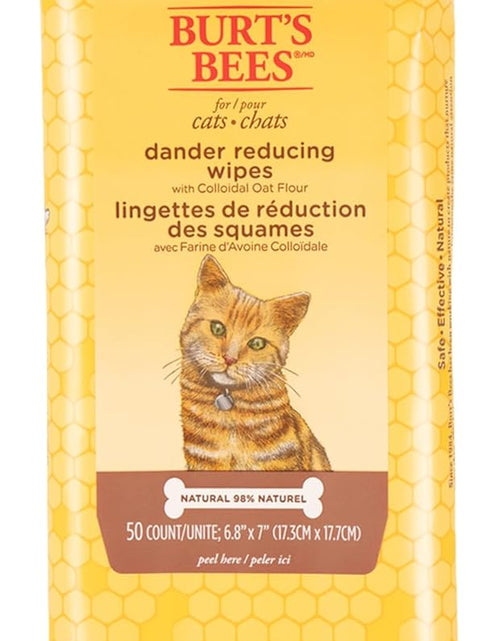 Load image into Gallery viewer, Burt'S Bees for Cats Dander Reducing Wipes - Kitten and Cat Wipes for Grooming - Burts Bees Cat Dander Wipes, Cat Grooming Wipes, Pet Wipes Cats, Cat Cleaning Wipes, Natural Cat Wipes, Cat Fur Wipes

