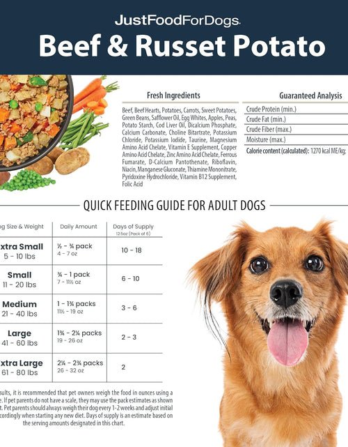 Load image into Gallery viewer, Pantry Fresh Wet Dog Food, Complete Meal or Dog Food Topper, Beef &amp; Russet Potato Human Grade Dog Food Recipe - 12.5 Oz (Pack of 6)

