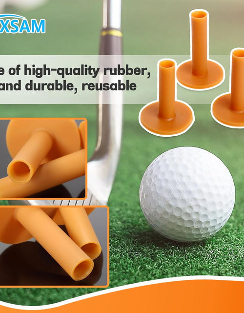 Load image into Gallery viewer, Rubber Golf Tees Holder Set, Plastic Golf Tees for Driving Range Golf Practice Mat Golf Training Indoor Outdoor Different Size
