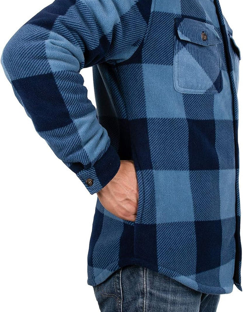 Load image into Gallery viewer, Men'S Warm Sherpa Lined Fleece Plaid Flannel Shirt Jacket(All Sherpa Fleece Lined)
