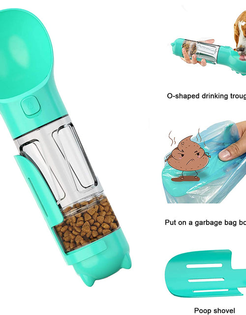 Load image into Gallery viewer, Dog Water Bottle, 4 in 1 Pet Travel Water Cup with Food Box, Shovel,Garbage Bags for Hiking Travel
