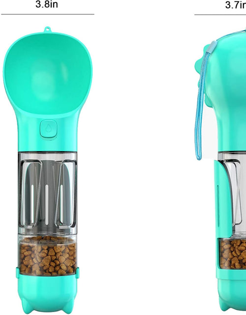 Load image into Gallery viewer, Dog Water Bottle, 4 in 1 Pet Travel Water Cup with Food Box, Shovel,Garbage Bags for Hiking Travel
