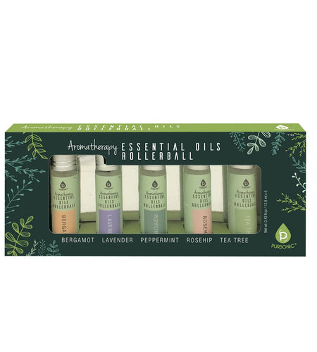 Aromatherapy Essential Oils Rollerballs (Bergamot, Lavender, Peppermint, Rosehip, Tea Tree)