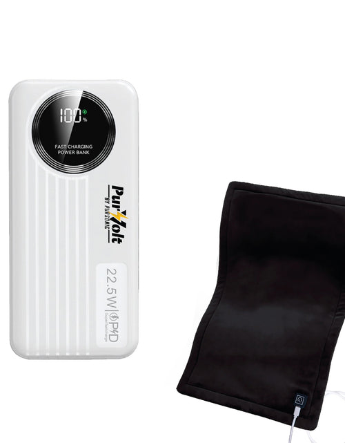 Load image into Gallery viewer, LED Fast Charging Power Bank &amp; Extra Large Electric Heating Pad: Power &amp; Comfort Duo!
