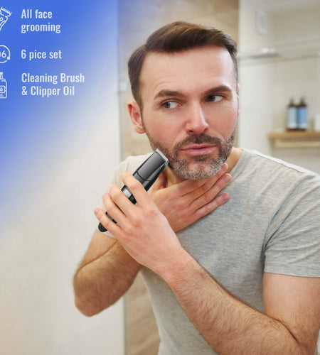Mario Lopez Mens Grooming Kit , Designed for Hair, Beard, Nose & Ear Grooming, 10 Piece Grooming Kit
