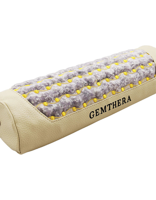 Load image into Gallery viewer, Amethyst D-shape Infrared Heating Pillow.
