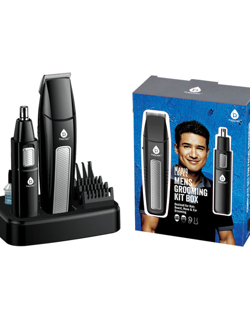 Load image into Gallery viewer, Mario Lopez Mens Grooming Kit , Designed for Hair, Beard, Nose &amp; Ear Grooming, 10 Piece Grooming Kit
