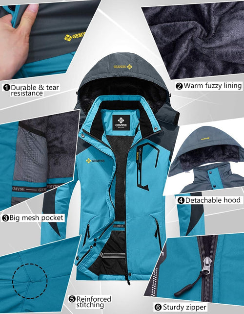 Load image into Gallery viewer, Women'S Mountain Waterproof Ski Snow Jacket Winter Windproof Rain Jacket
