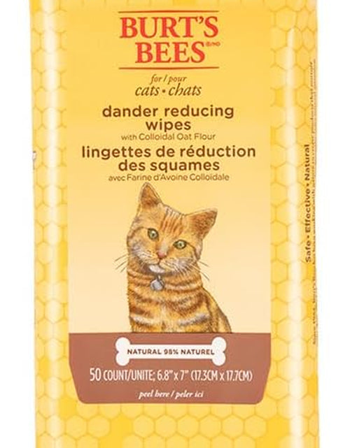 Load image into Gallery viewer, Burt'S Bees for Cats Dander Reducing Wipes - Kitten and Cat Wipes for Grooming - Burts Bees Cat Dander Wipes, Cat Grooming Wipes, Pet Wipes Cats, Cat Cleaning Wipes, Natural Cat Wipes, Cat Fur Wipes
