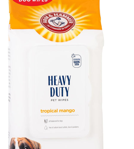 for Pets Heavy Duty Multipurpose Dog Bath Wipes - Dog Wipes Remove Odor & Refreshes Skin - Mango Scent Pet Wipes, 100 Count - Dog Grooming Wipes for Pets - Dog Cleaning Wipes