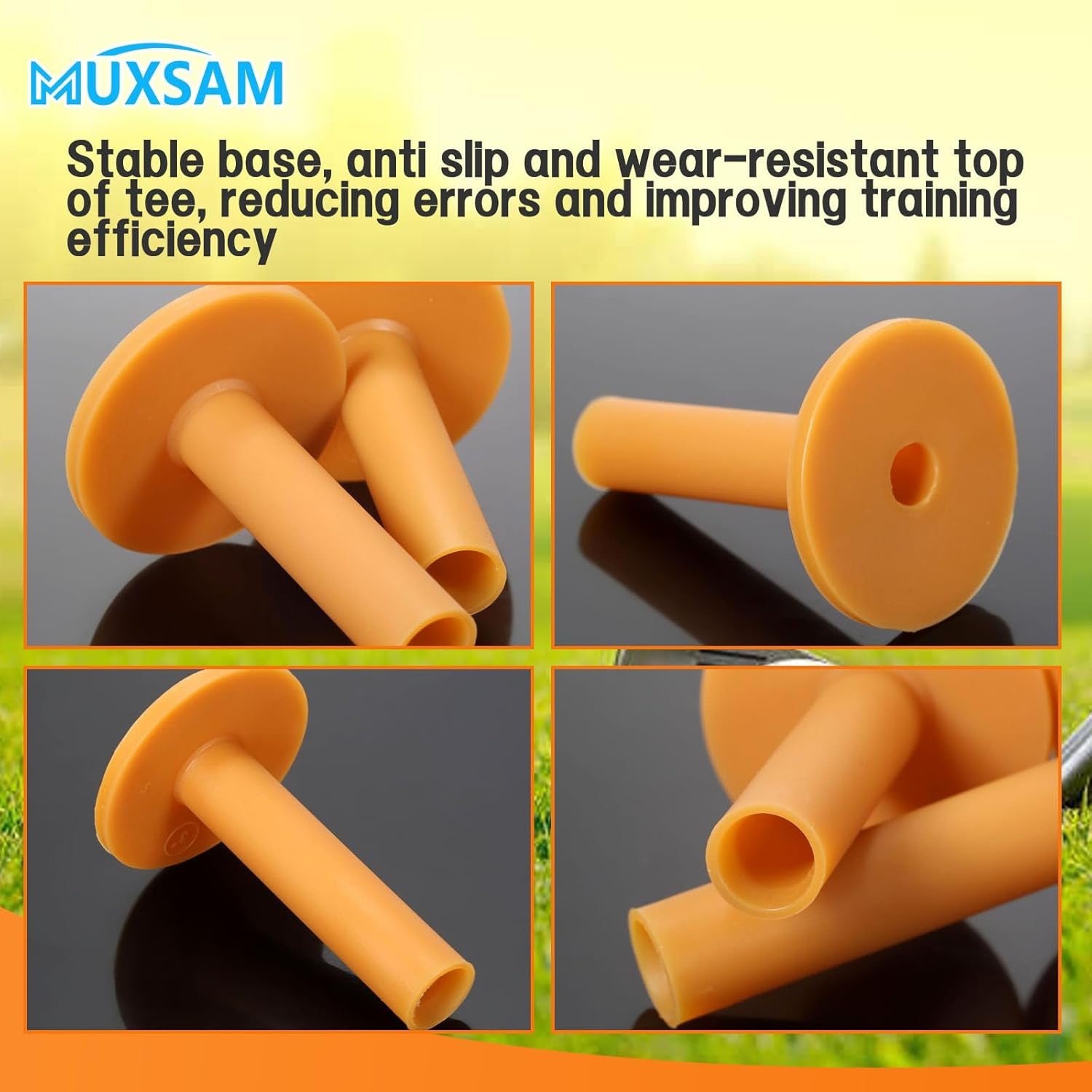 Rubber Golf Tees Holder Set, Plastic Golf Tees for Driving Range Golf Practice Mat Golf Training Indoor Outdoor Different Size