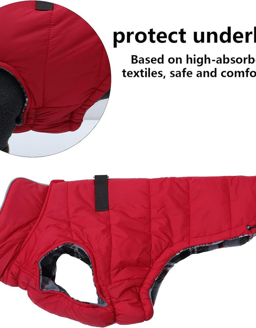 Load image into Gallery viewer, Dog Winter Warm Coat Jacket, Windproof Snowproof, Pet Outdoor Jacket for Small to Large Dogs - Red - XXL
